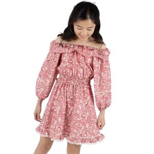 Rare Editions Paisley Off-Shoulder Dress NWT size 8